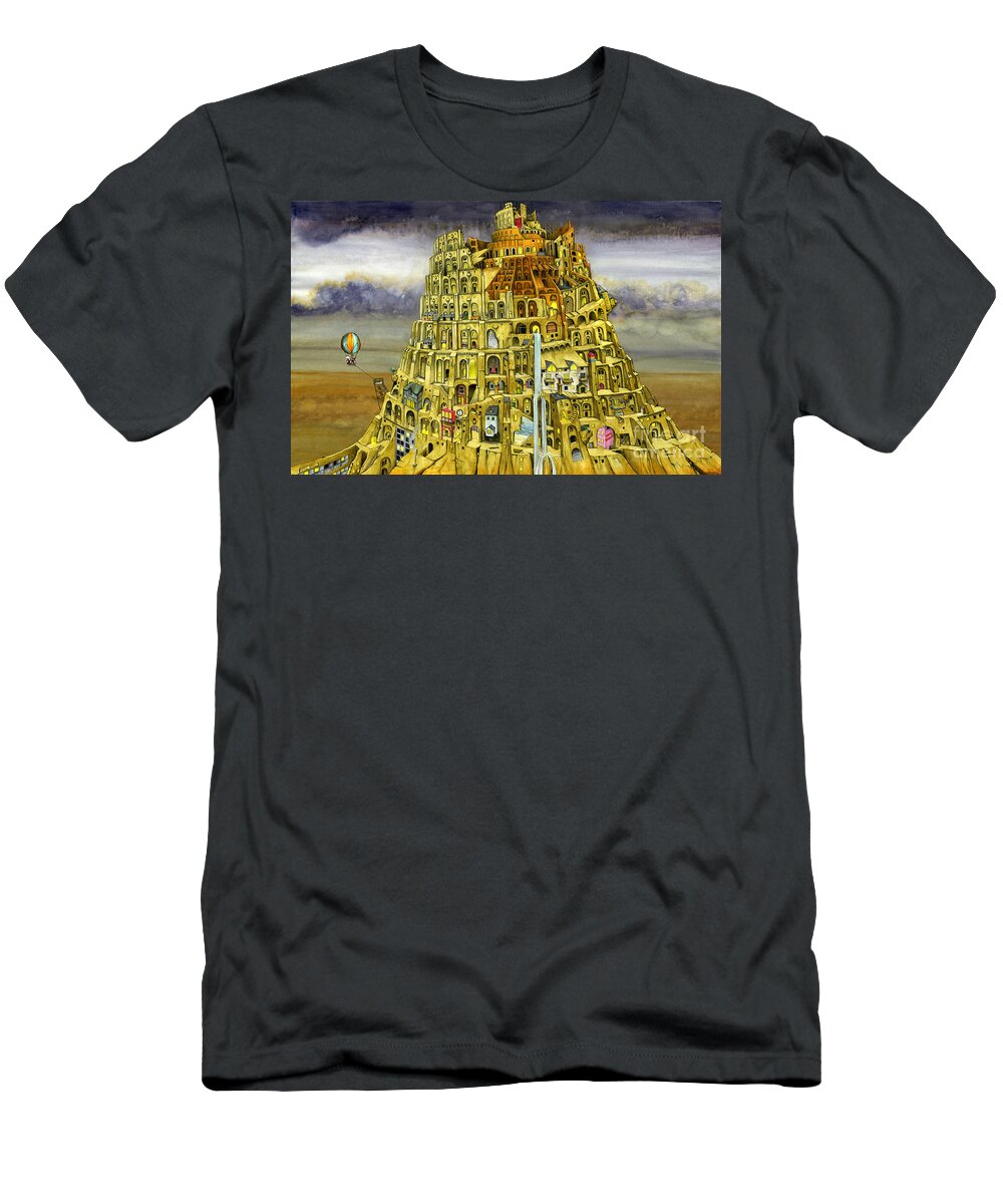 Colin Thompson Framed Prints T-Shirt featuring the digital art Babel by MGL Meiklejohn Graphics Licensing