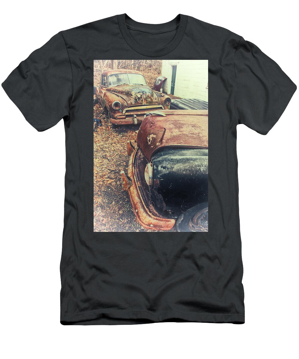 Vintage Cars T-Shirt featuring the photograph Backyard Classics by Karol Livote