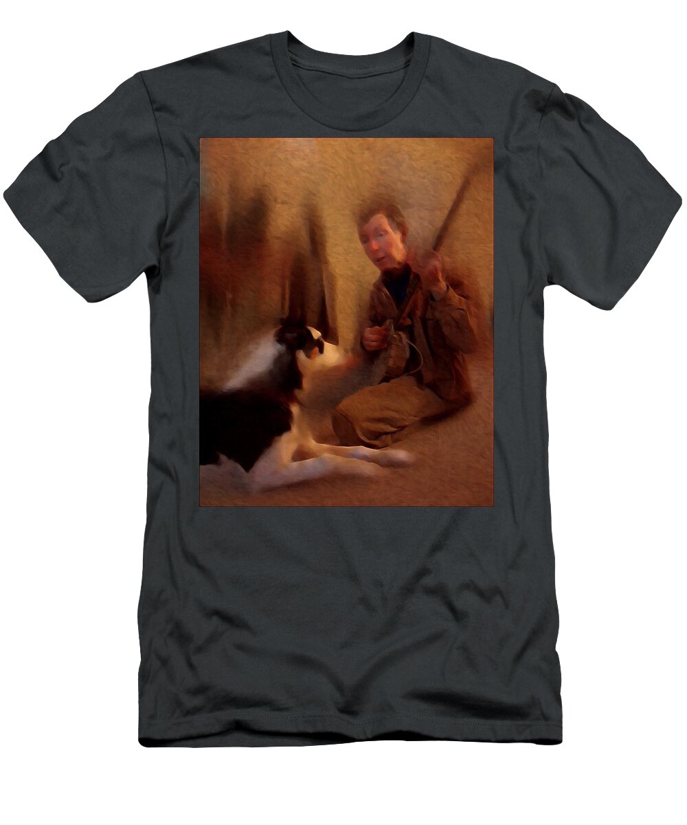 Portrait T-Shirt featuring the photograph Banjo by Suzy Norris