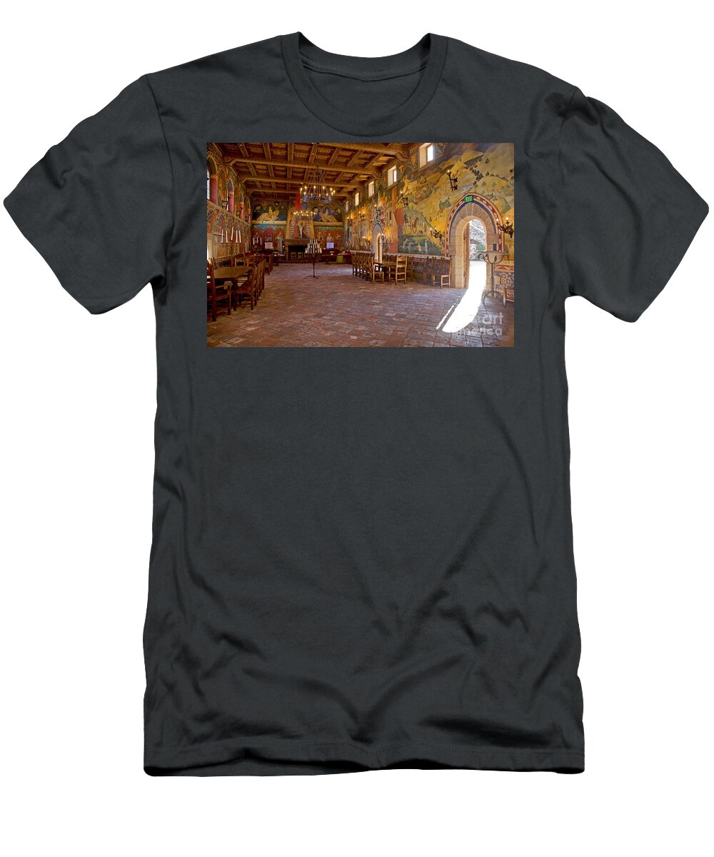 Craig Lovell T-Shirt featuring the photograph Banquet Hall Castello de Amarosa by Craig Lovell