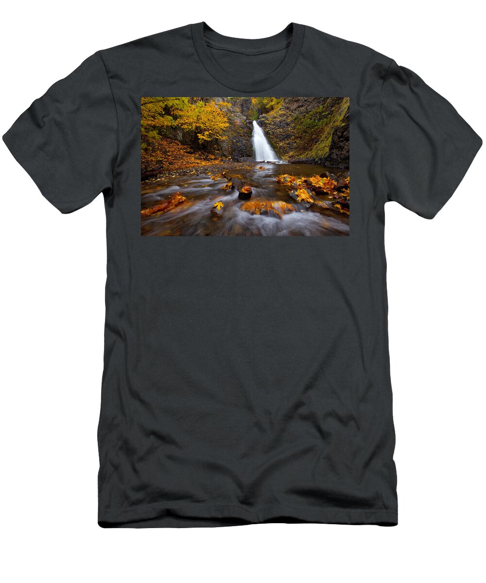 Fall T-Shirt featuring the photograph Barking Dog Falls by Darren White