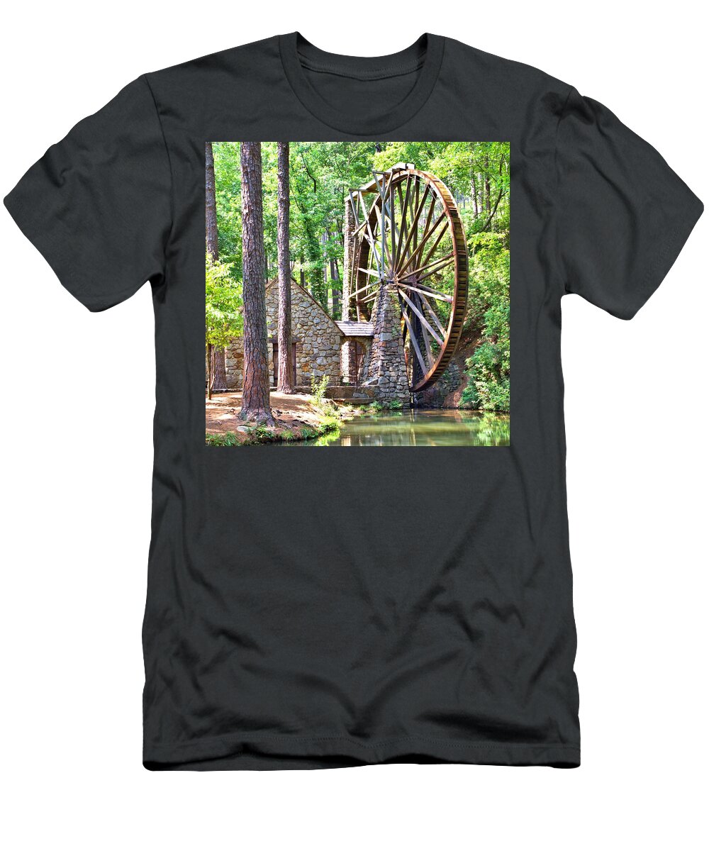 10388 T-Shirt featuring the photograph Berry College's Old Mill - Square by Gordon Elwell