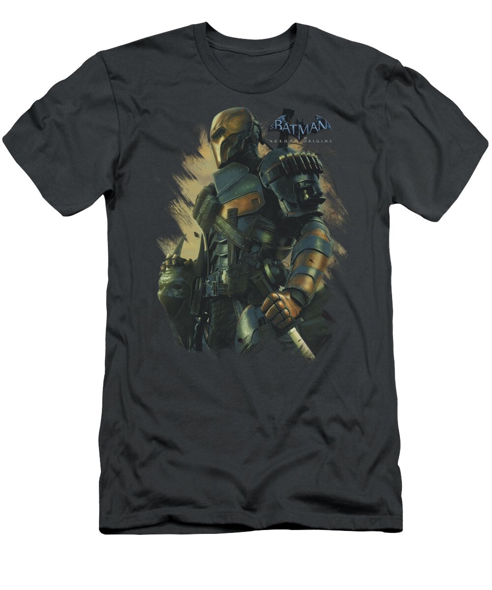 Batman T-Shirt featuring the digital art Batman Arkham Origins - Deathstroke by Brand A