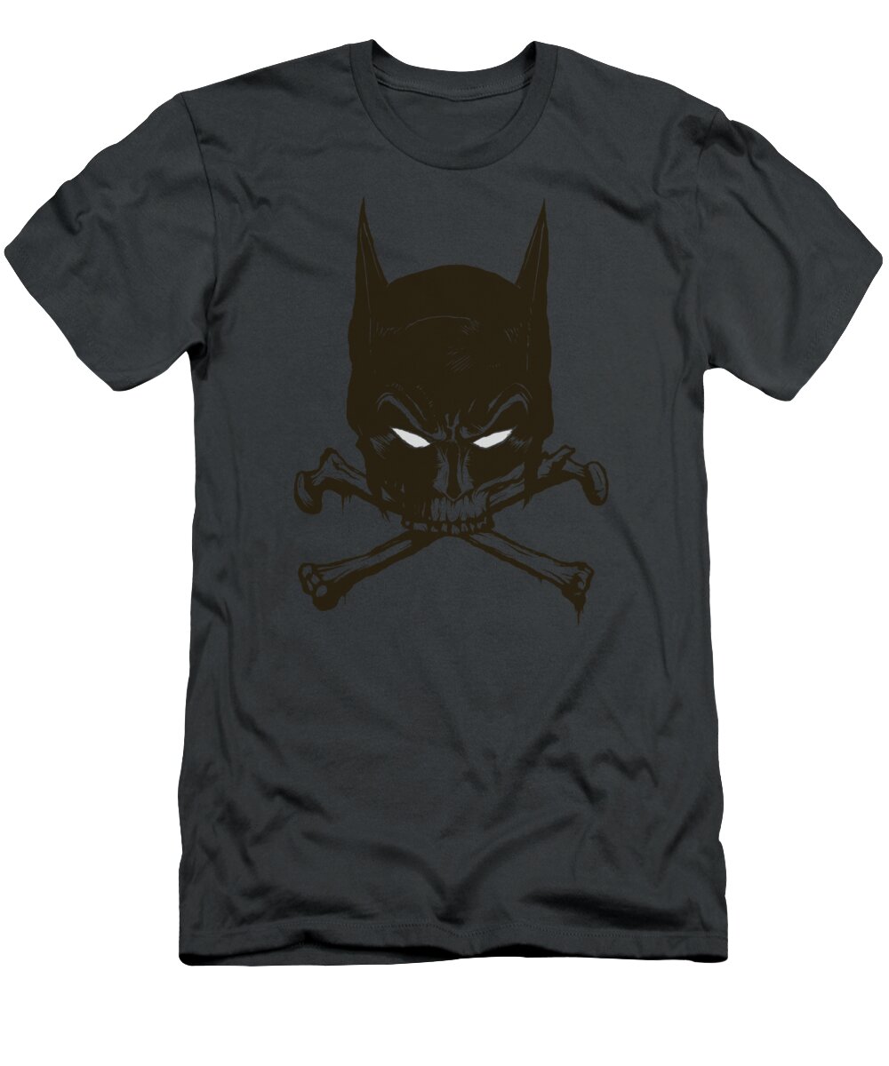 Batman T-Shirt featuring the digital art Batman - Bat And Bones by Brand A