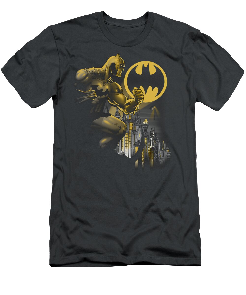 Batman T-Shirt featuring the digital art Batman - Bat Signal by Brand A