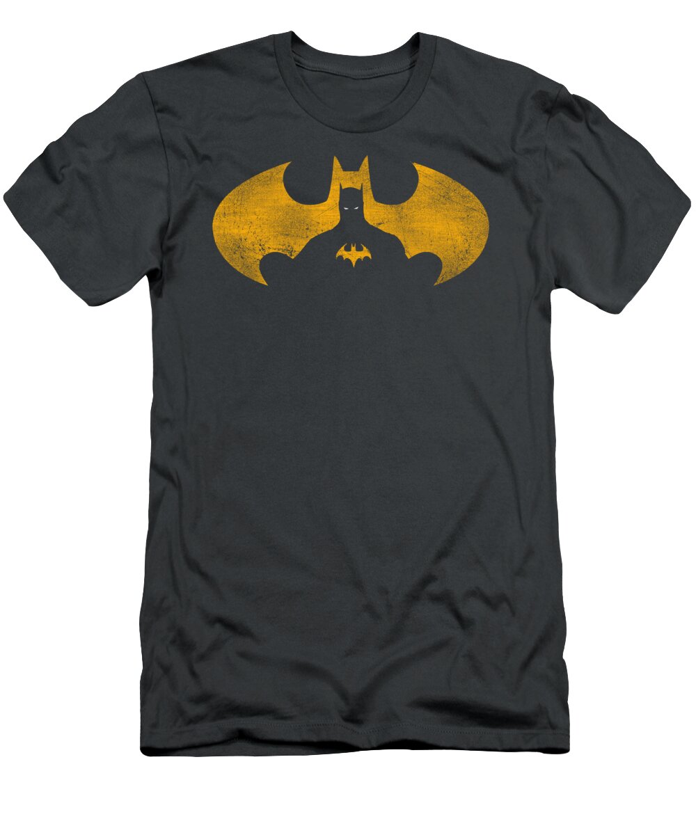  T-Shirt featuring the digital art Batman - Bat Symbol Knockout by Brand A