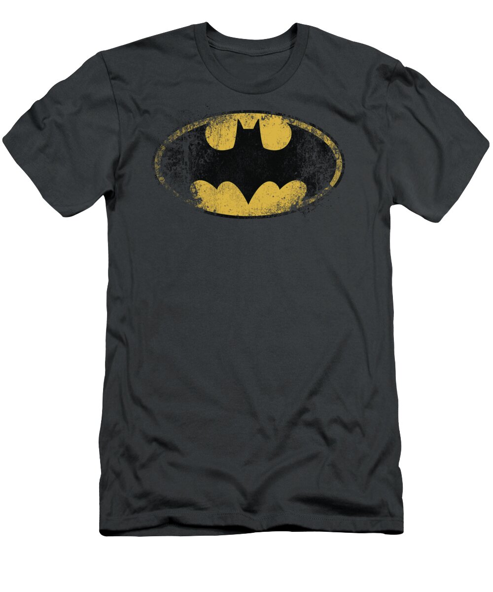 Batman T-Shirt featuring the digital art Batman - Destroyed Logo by Brand A