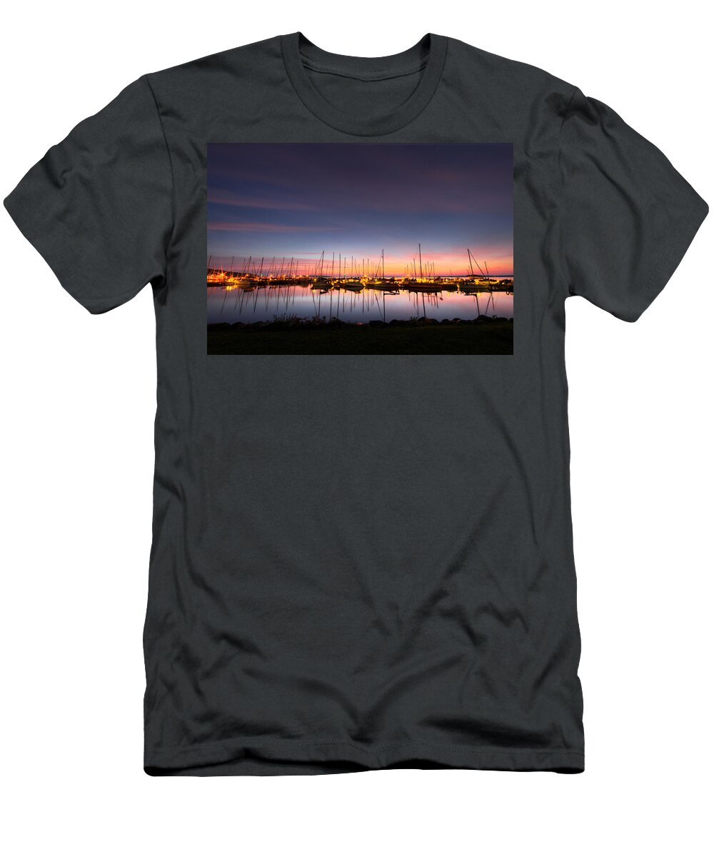 Apostle Islands T-Shirt featuring the photograph Bayfield Wisconsin Perfect Calm Harbor by Wayne Moran