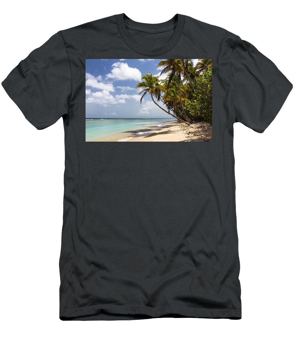 Konrad Wothe T-Shirt featuring the photograph Beach Pigeon Point Tobago West Indies by Konrad Wothe