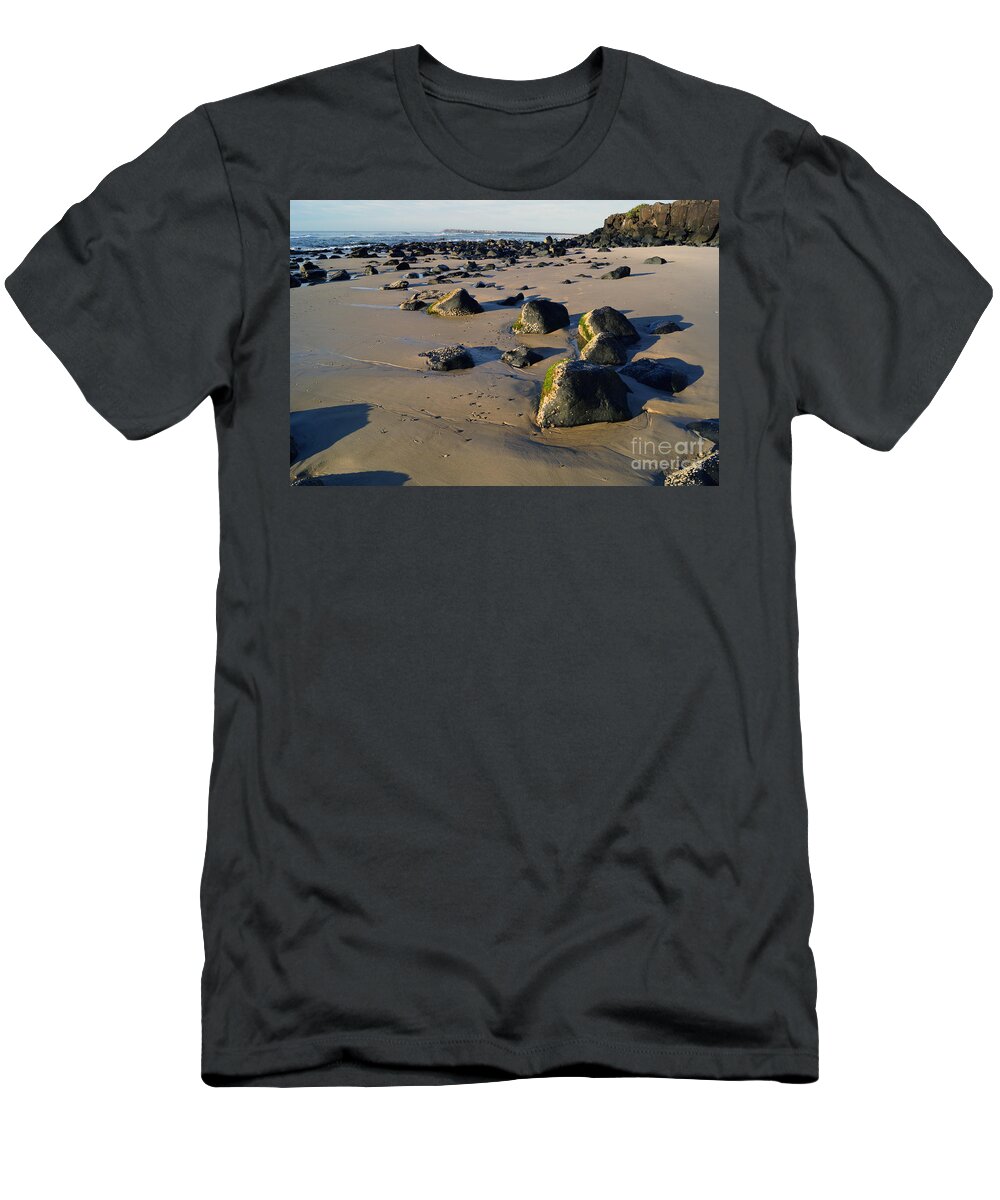 Sand T-Shirt featuring the photograph Beach Stones I by Cassandra Buckley