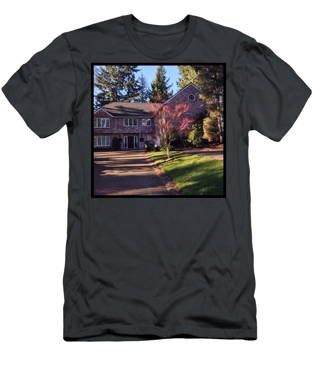 Nothingisordinary_ T-Shirt featuring the photograph Beautiful Glowing Pink Tree And Lovely by Anna Porter