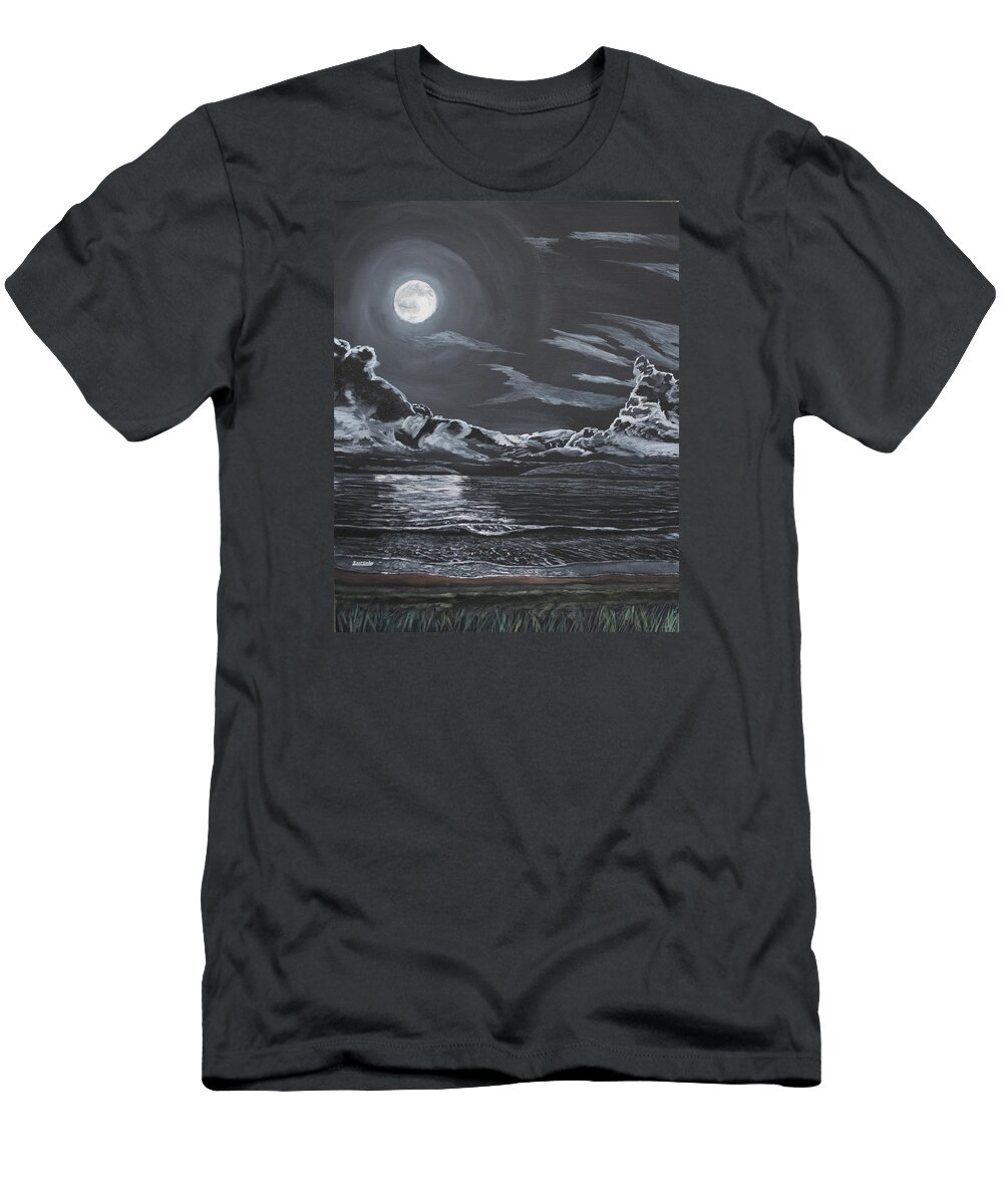 Night T-Shirt featuring the painting Beauty of the Night by Ian Donley