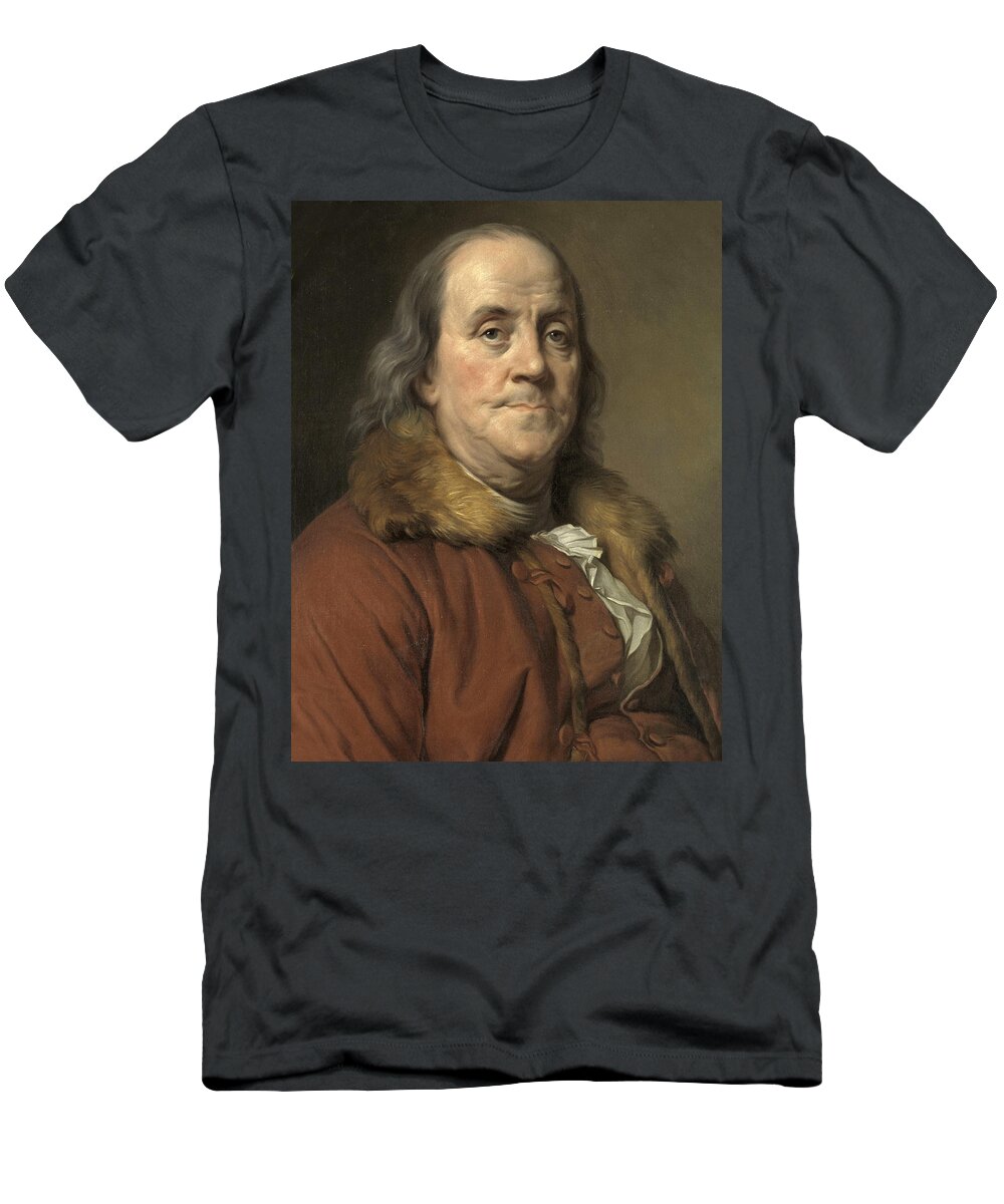 History T-Shirt featuring the painting Benjamin Franklin, American Statesman by Metropolitan Museum of Art