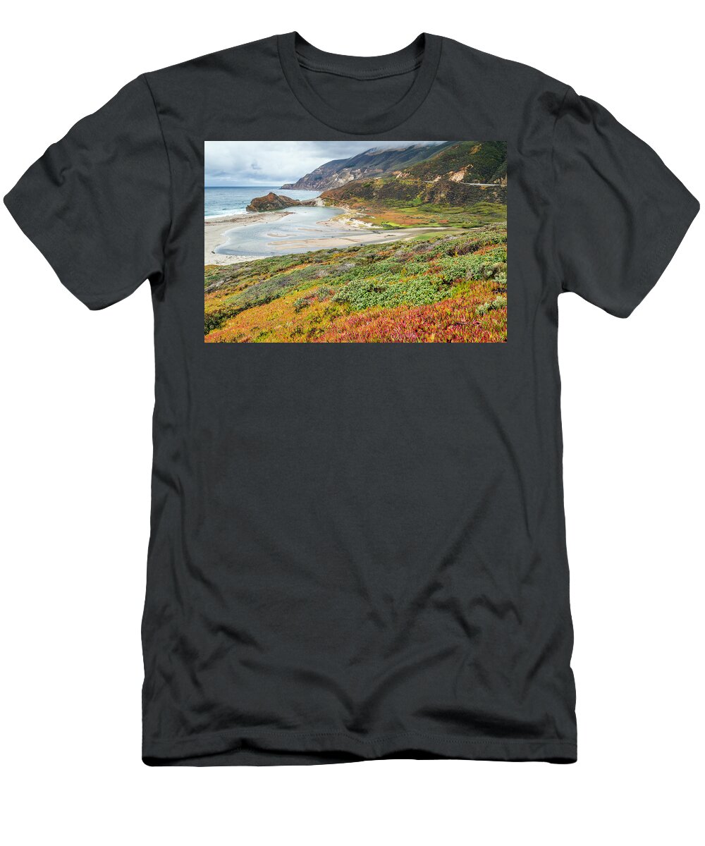 Big Sur T-Shirt featuring the photograph Big Sur California in Autumn by Pierre Leclerc Photography