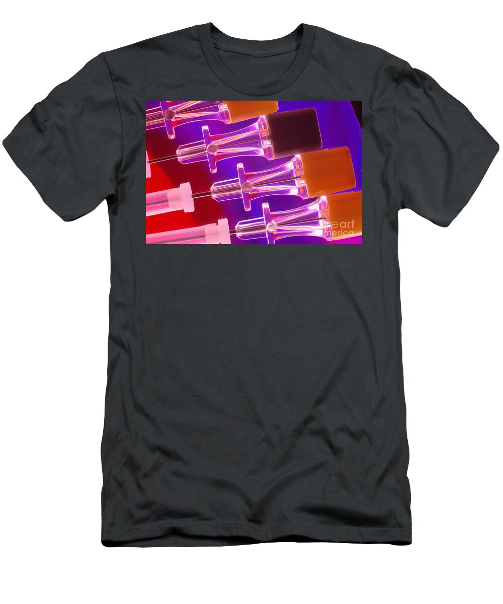 Biopsy T-Shirt featuring the photograph Biopsy Needles by Charlotte Raymond