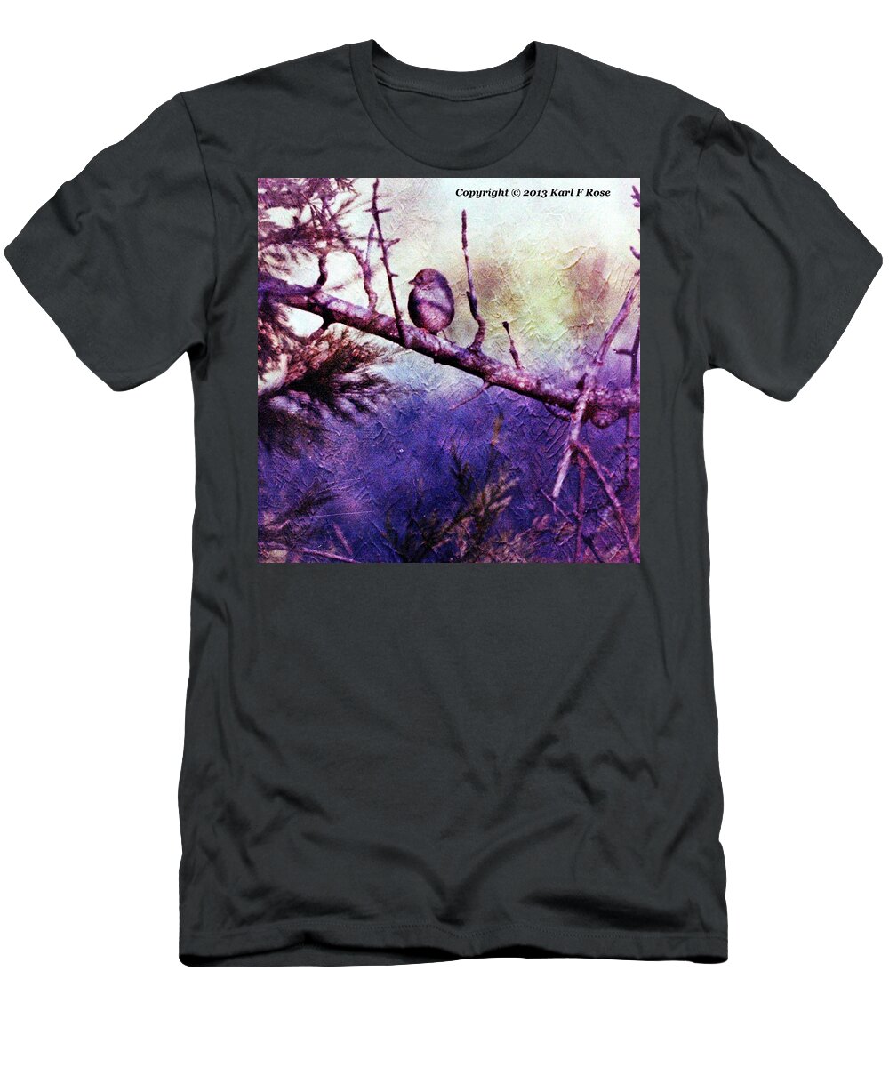 Birds T-Shirt featuring the photograph Bird in tree by Karl Rose