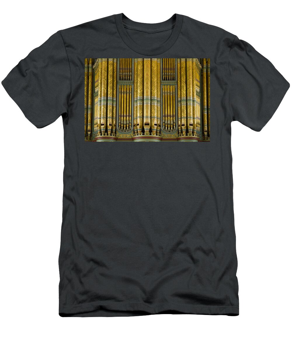 Birmingham T-Shirt featuring the photograph Birmingham Town Hall organ by Jenny Setchell