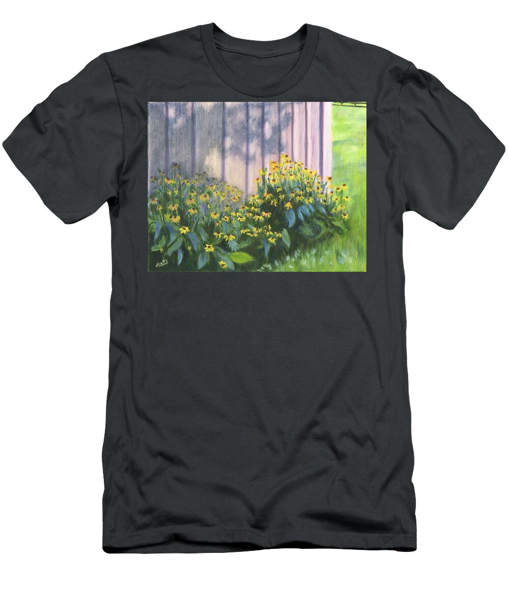 Flowers T-Shirt featuring the painting Black Eyed Susans by Deborah Butts