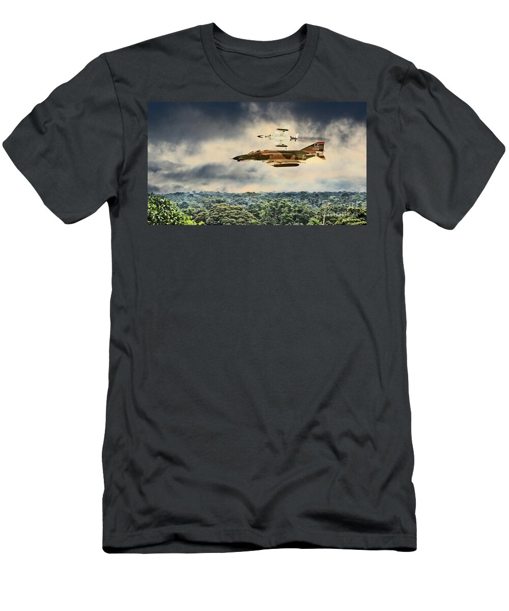 F4 Phantom T-Shirt featuring the digital art Black Widows. F4 Phantom by Airpower Art
