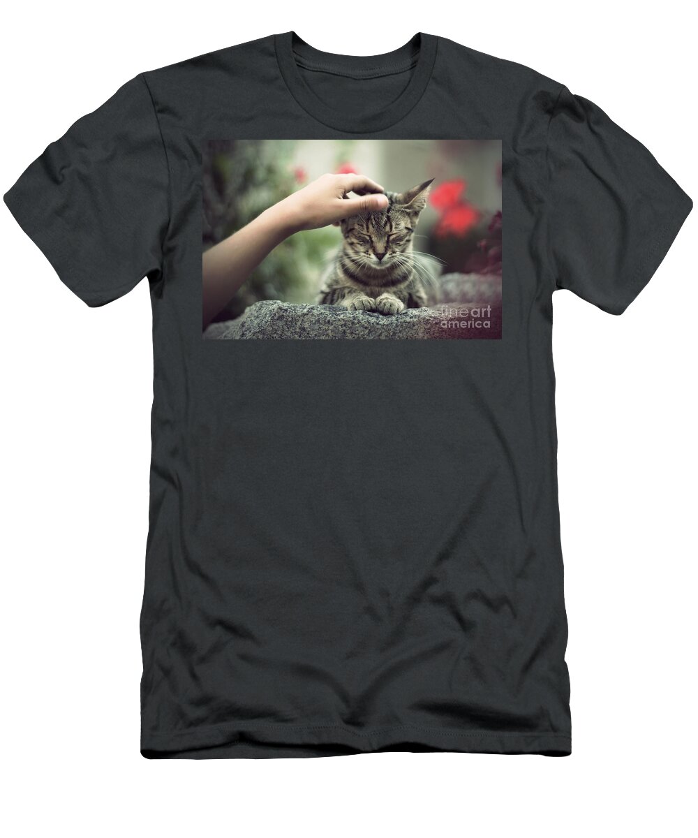 Cat T-Shirt featuring the photograph Bliss Number 1 by Jasna Buncic