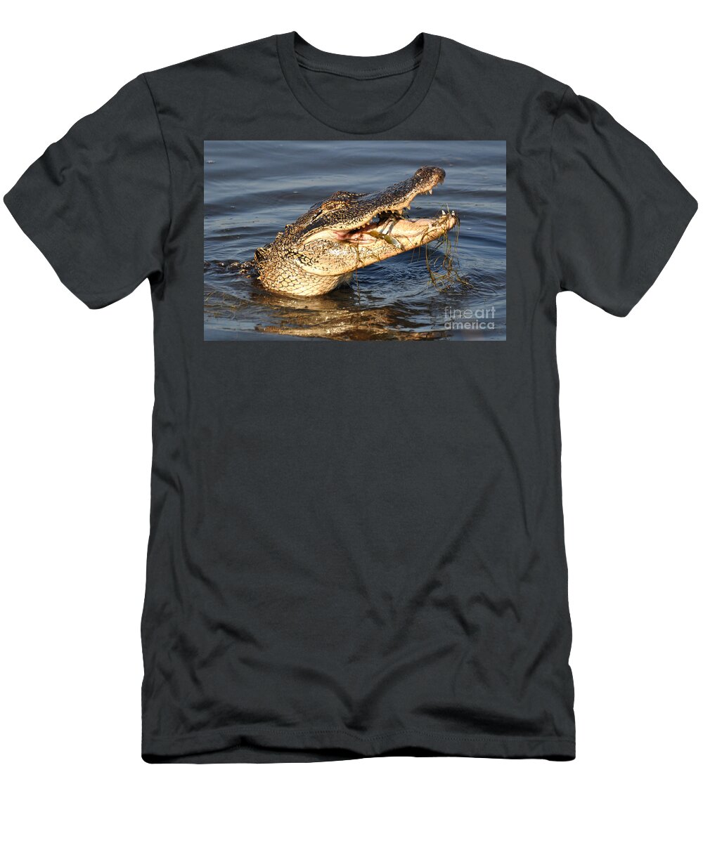 Alligator T-Shirt featuring the photograph Blue Crab Tar-Tar by Kathy Baccari