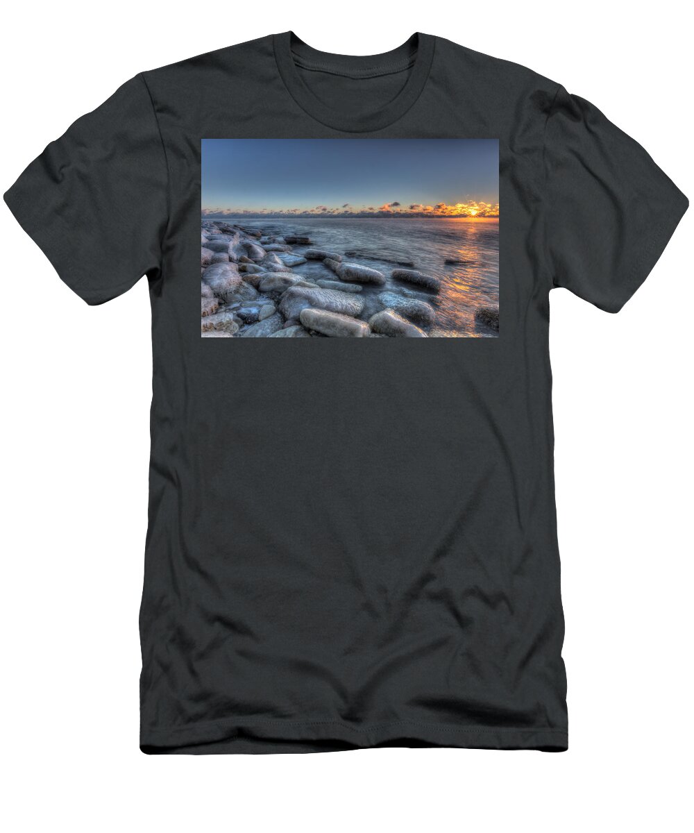 Sunrise T-Shirt featuring the photograph Blue Sunrise by Paul Schultz