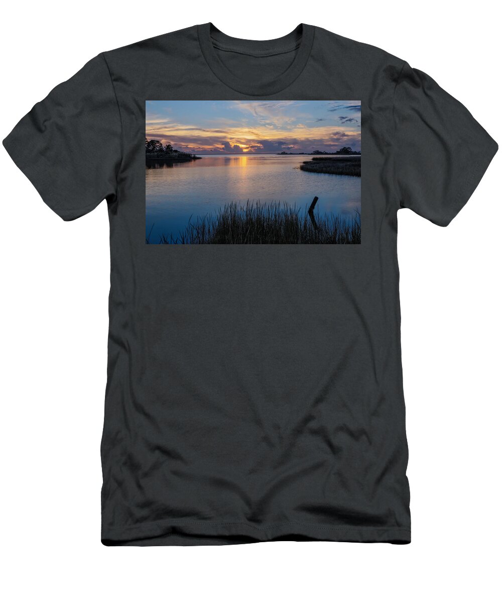 Sunset T-Shirt featuring the photograph Blue Sunset by Jurgen Lorenzen