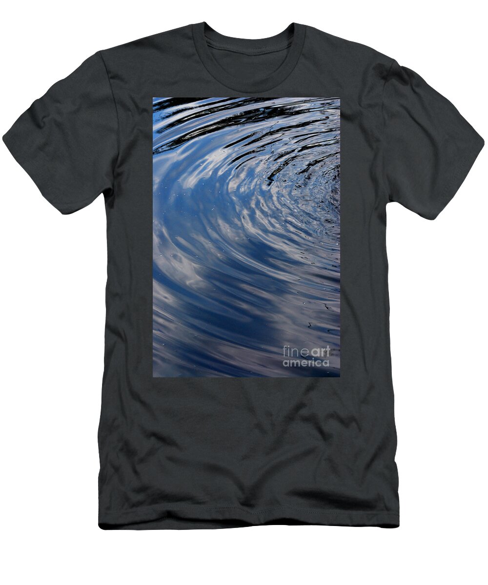 Water T-Shirt featuring the photograph Blue Water Ripples by Nancy Mueller