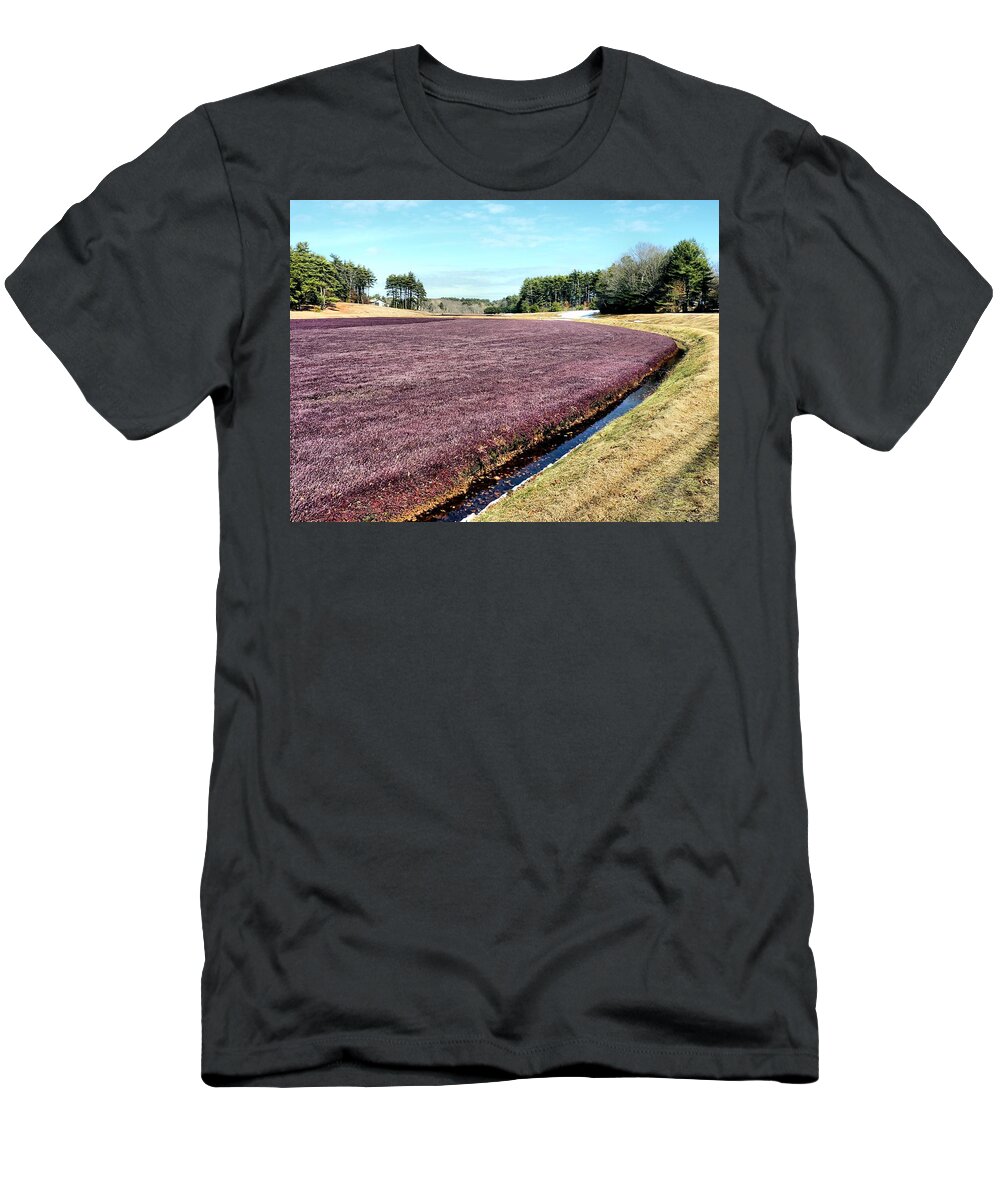 Cranberry Bog T-Shirt featuring the photograph Bogscape by Janice Drew