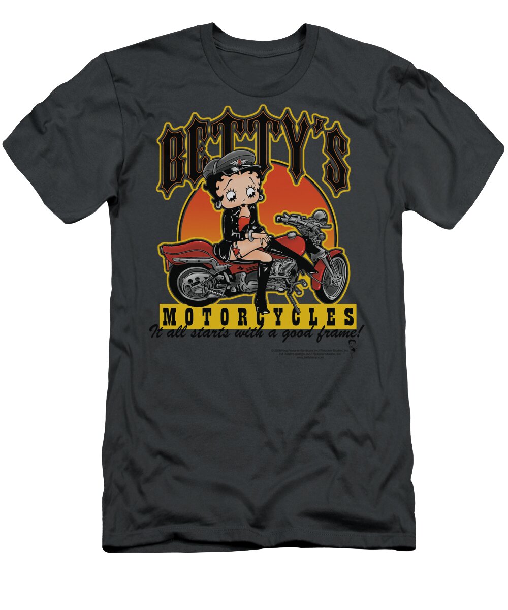 Betty Boop T-Shirt featuring the digital art Boop - Betty's Motorcycles by Brand A