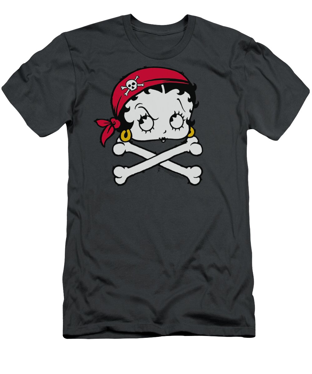 Betty Boop T-Shirt featuring the digital art Boop - Pirate by Brand A