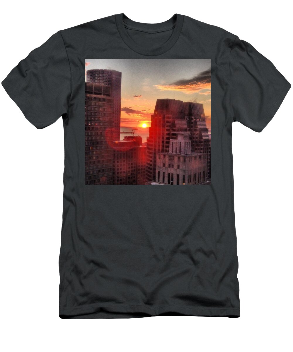 Instagram T-Shirt featuring the photograph Boston at Dawn by Mark Valentine