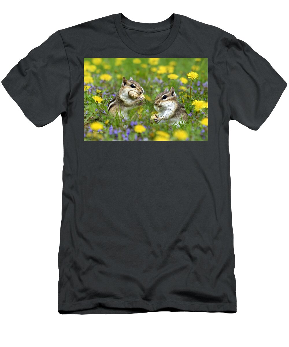 Chipmunk T-Shirt featuring the photograph Bountiful Generosity by Christina Rollo