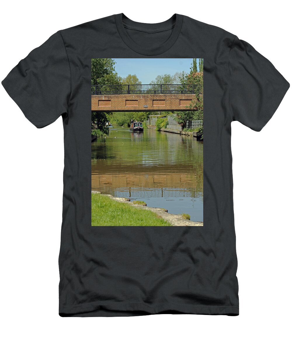 Elizabeth Jennings Way Bridge T-Shirt featuring the photograph Bridge 238B Oxford Canal by Tony Murtagh