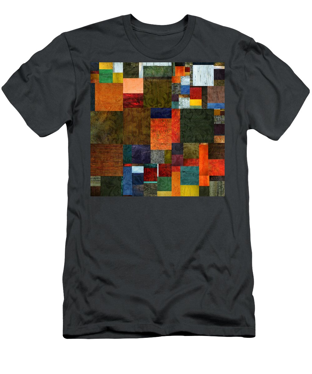 Brocade T-Shirt featuring the digital art Brocade Color Collage 3.0 by Michelle Calkins