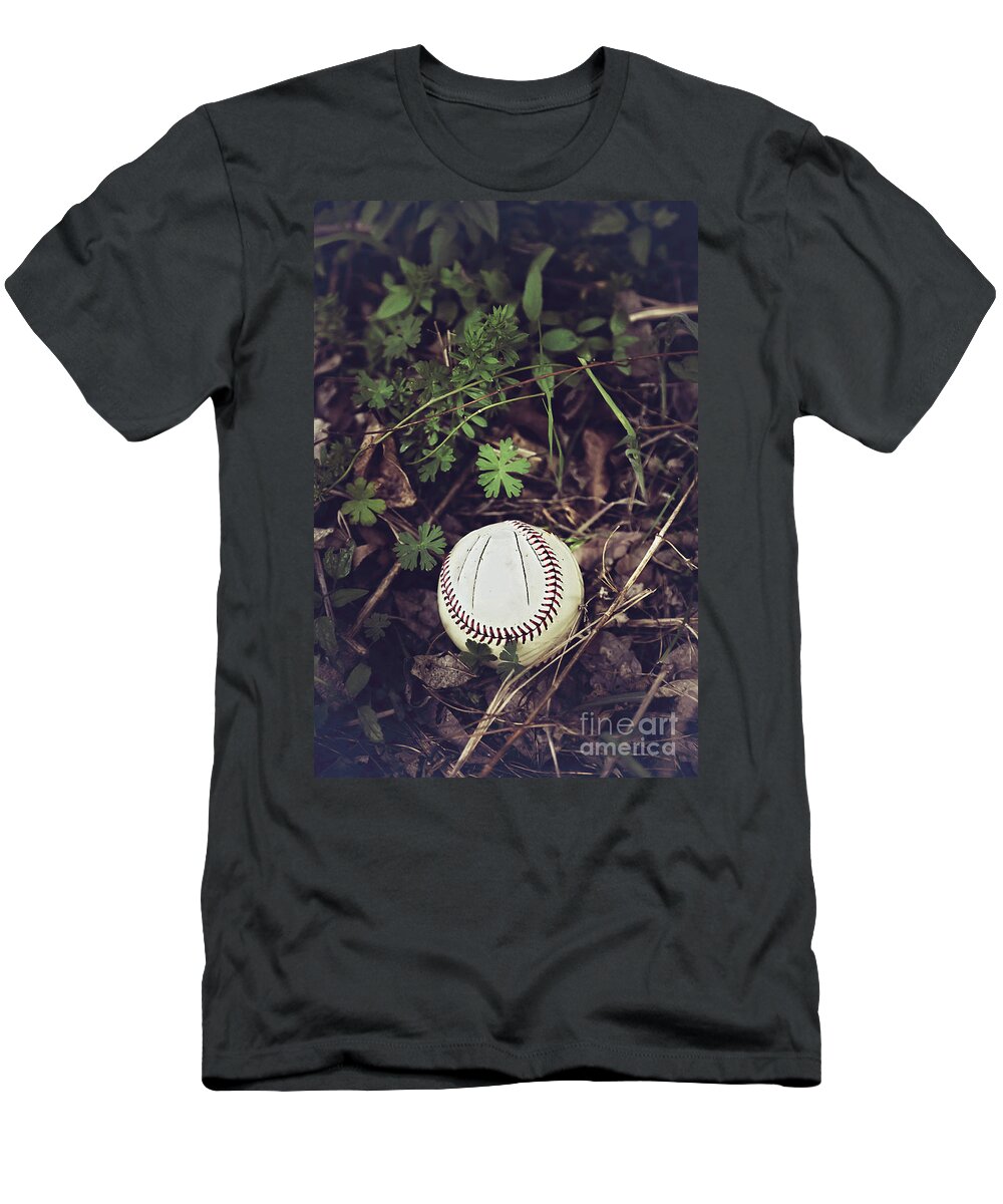 Baseball T-Shirt featuring the photograph Broken Dreams by Trish Mistric