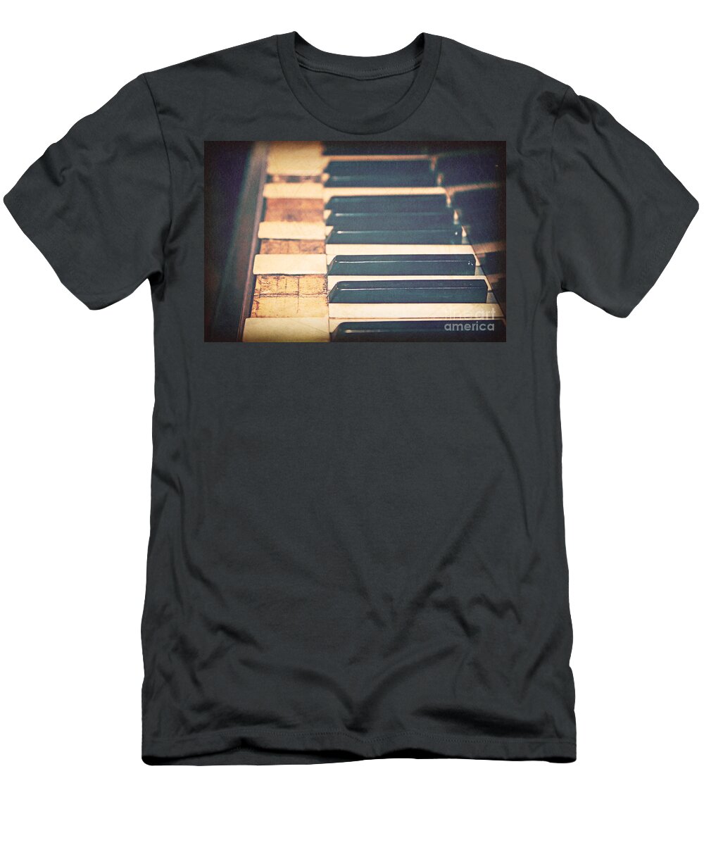 Piano T-Shirt featuring the photograph Broken Melody by Kadwell Enz