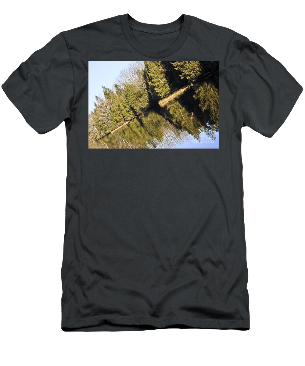 Country Digital Photography T-Shirt featuring the digital art Bronson's Pond by Danielle Summa
