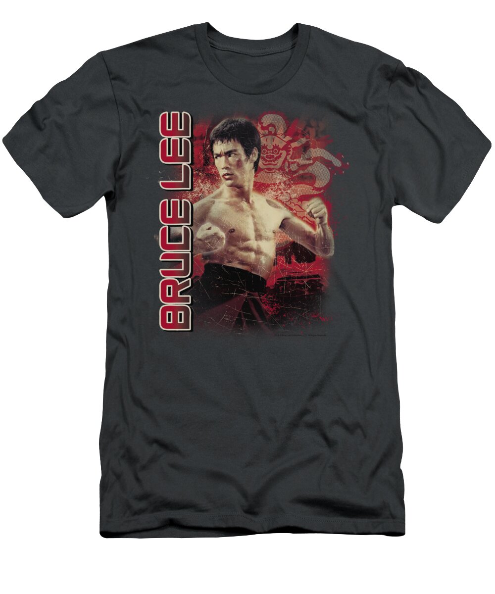 Bruce Lee T-Shirt featuring the digital art Bruce Lee - Fury by Brand A