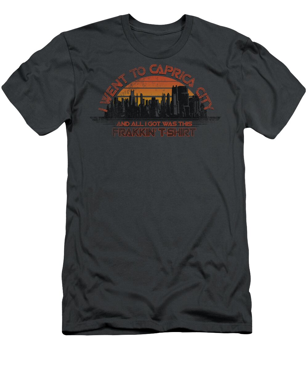 Battlestar T-Shirt featuring the digital art Bsg - Caprica City by Brand A
