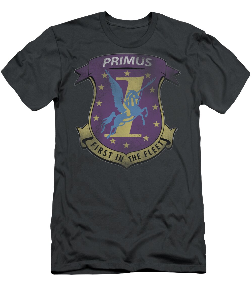 Battlestar T-Shirt featuring the digital art Bsg - Primas Badge by Brand A