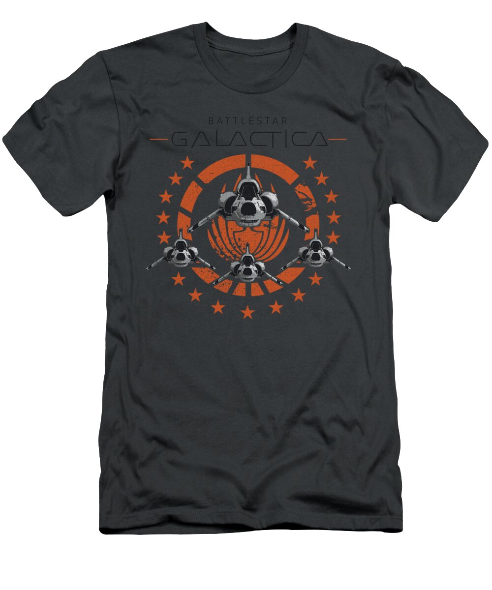 Battlestar T-Shirt featuring the digital art Bsg - Squadron by Brand A