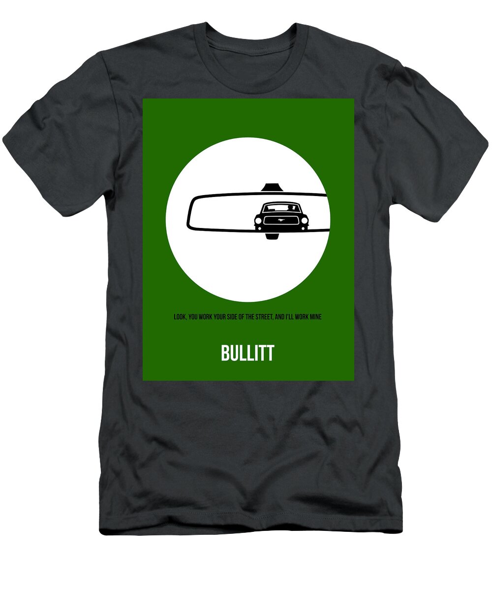 Bullitt T-Shirt featuring the digital art Bullitt Poster 2 by Naxart Studio