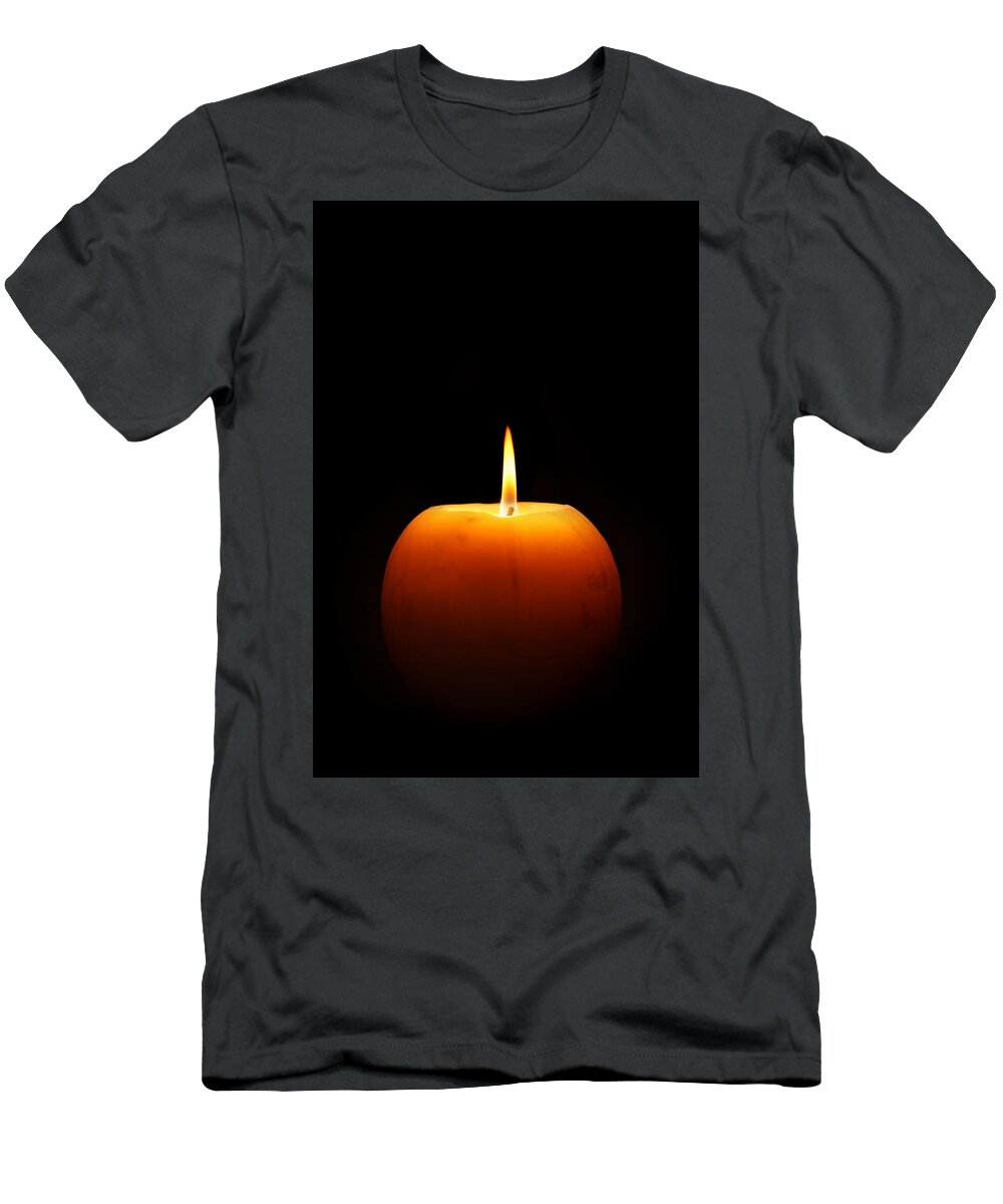 Candle T-Shirt featuring the photograph Burning candle by Johan Swanepoel