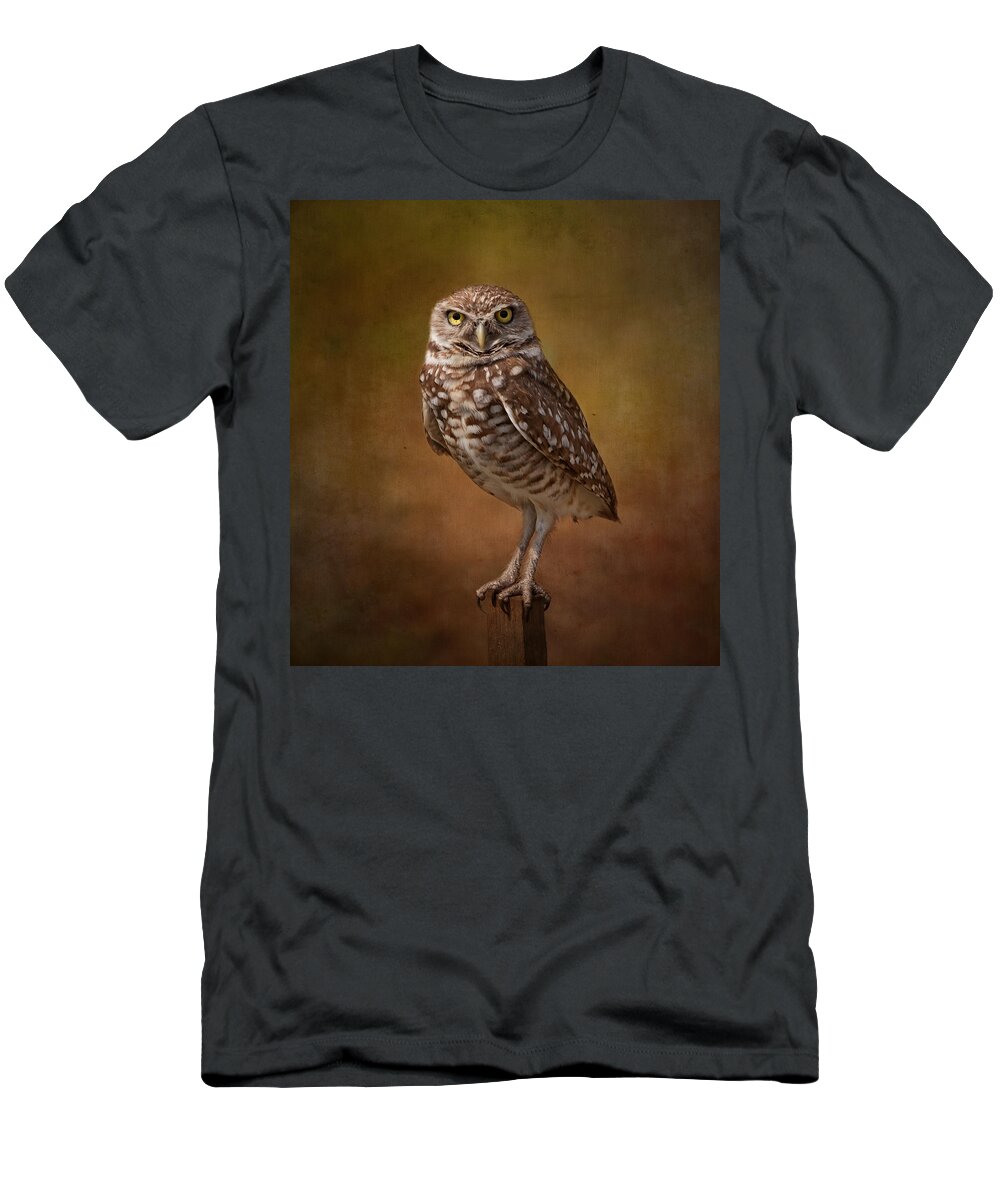 Wildlife T-Shirt featuring the photograph Burrowing Owl Portrait by Kim Hojnacki