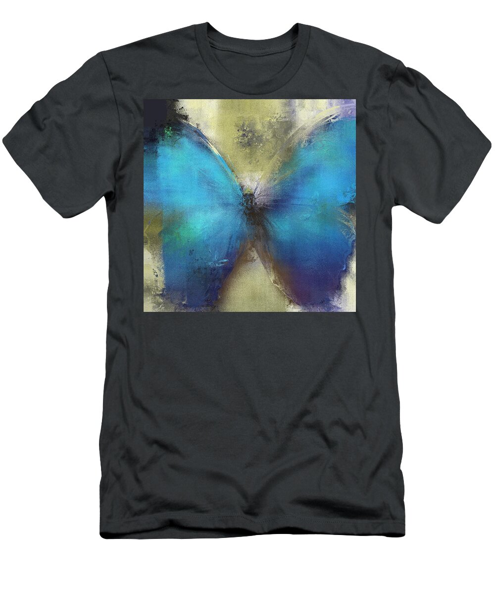 Butterfly T-Shirt featuring the digital art Butterfly Art - ab0101a by Variance Collections
