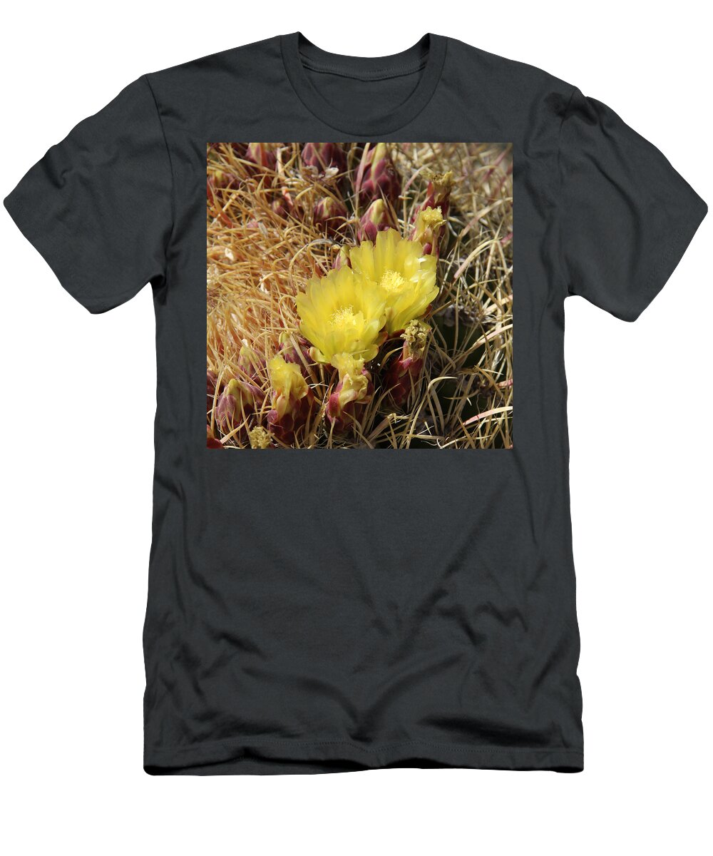 Cactus T-Shirt featuring the photograph Cactus Flower in Bloom by Mike McGlothlen