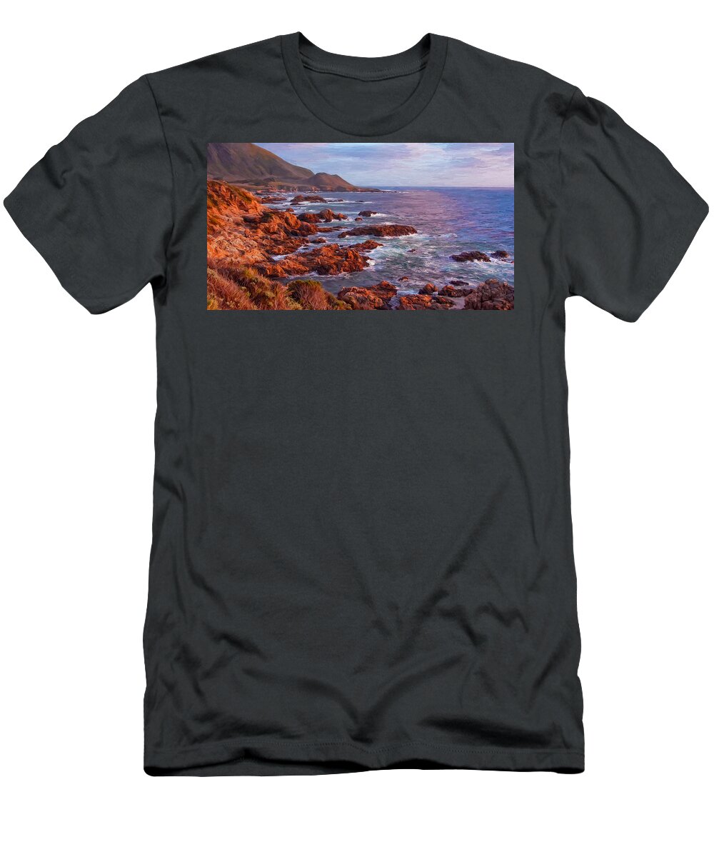 California T-Shirt featuring the painting California Coast by Michael Pickett