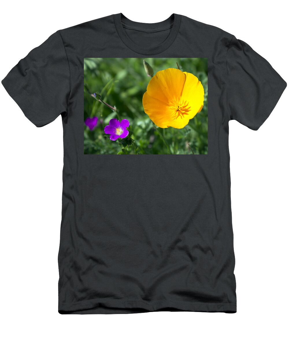 Poppy T-Shirt featuring the photograph California Poppy by Josh Bryant
