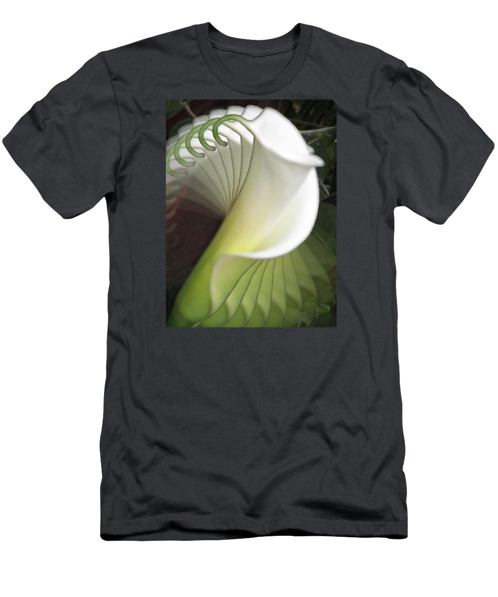 Calla Lily T-Shirt featuring the photograph Calla Lily Fan by Alison Stein